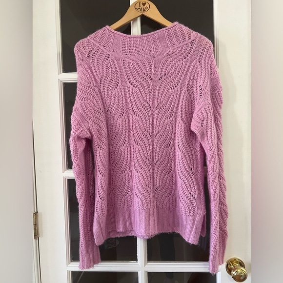 J. Crew Sweaters - J. Crew Sweater  Pink Pointelle  Knit Mock Neck - Size S